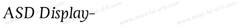 ASD Display字体转换